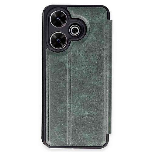 Redmi 13 4G K�l�f Flip Cover - Koyu Ye�il