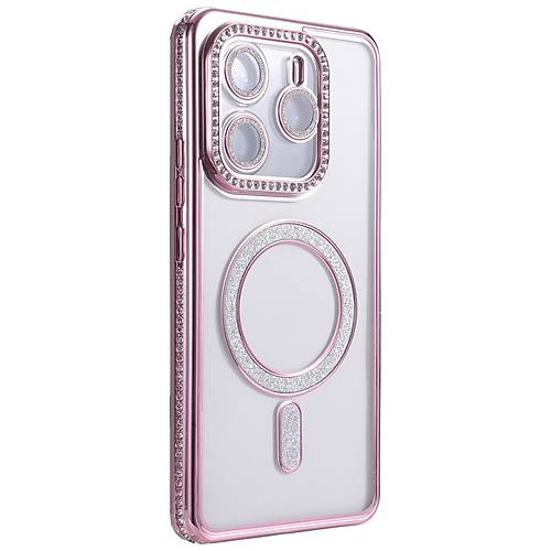 Redmi Note 14 4G Joke Simli Magneticsafe K�l�f - Pembe