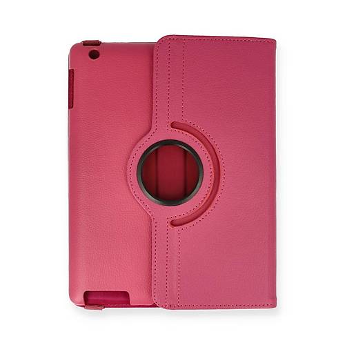 iPad 4 9.7 K�l�f 360 Tablet Deri K�l�f - Pembe