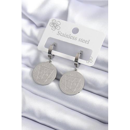 316L �elik G�m�� Renk Pentagram ��leme Model Kad�n K�pe