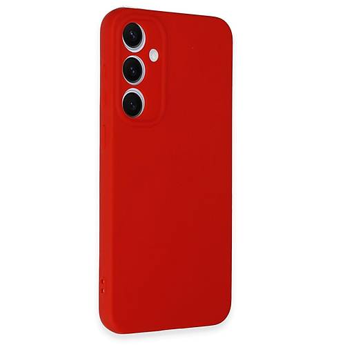 Galaxy S24 FE K�l�f Nano i�i Kadife Silikon - K�rm�z�