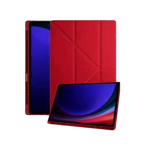 Galaxy Tab A11 Kalemlikli Mars Tablet K�l�f� - K�rm�z�