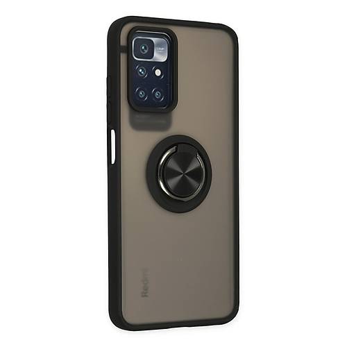 Redmi 10 2022 K�l�f Montreal Y�z�kl� Silikon Kapak - Siyah