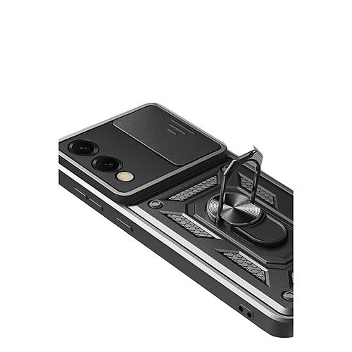 Galaxy S25 Edge Pars Lens Y�z�kl� Silikon - Siyah