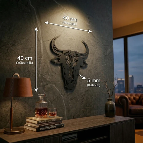 Geometrik Bo�a Duvar Tablosu MDF Lazer Kesim Modern Duvar S�s� Minimal Bo�a Fig�rl� Dekor