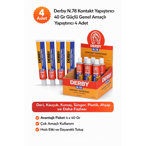 Derby N.78 Kontakt Yap��t�r�c� 40 Gr G��l� Genel Ama�l� Yap��t�r�c� 4 Adet