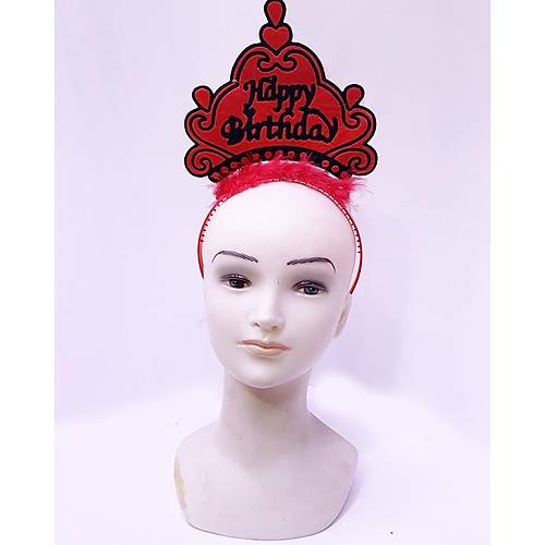 Happy Birthday Neon K�rm�z� Renk Do�um G�n� Tac� 24x15 cm
