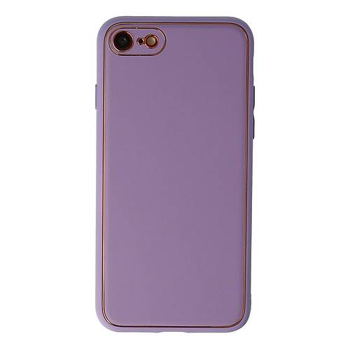 iPhone 7 K�l�f Coco Deri Silikon Kapak - Lila
