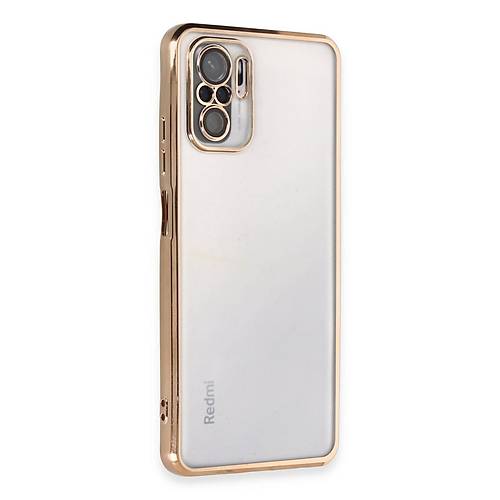 Redmi Note 10 K�l�f Razer Lensli Silikon - Gold