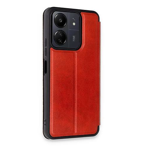 Redmi 13C K�l�f Flip Cover - K�rm�z�