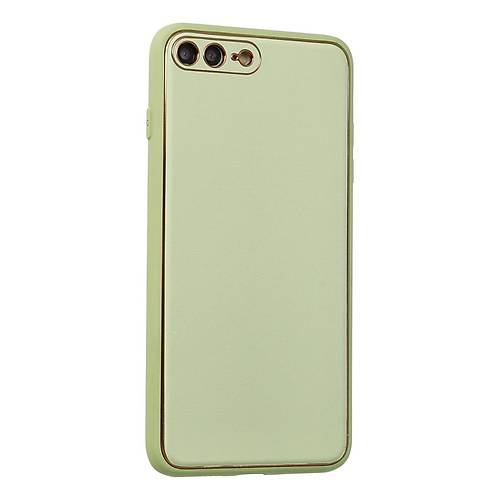 iPhone 7 Plus K�l�f Coco Deri Silikon Kapak - A��k Ye�il