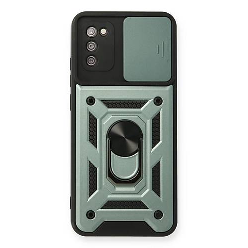 Galaxy A03S K�l�f Pars Lens Y�z�kl� Silikon - Ye�il
