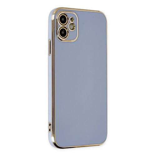 iPhone 12 K�l�f Volet Silikon - Mavi