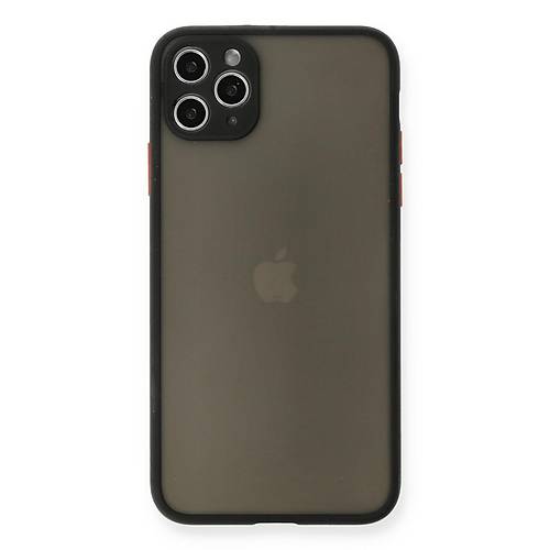 iPhone 11 Pro Max K�l�f Montreal Silikon Kapak - Siyah