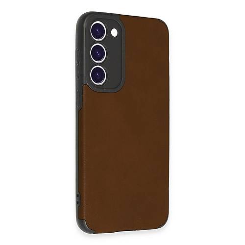 Galaxy S23 Plus K�l�f Loop Deri Silikon - Kahverengi