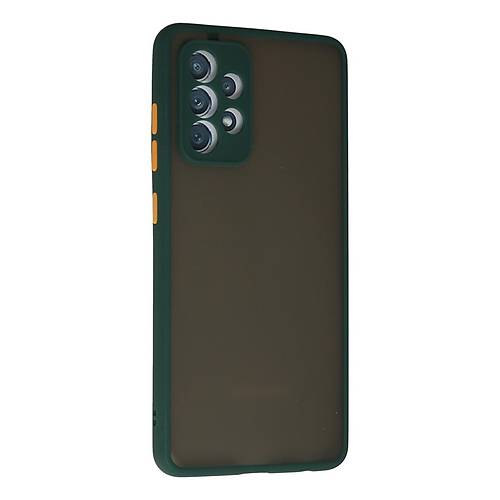 Galaxy A72 K�l�f Montreal Silikon Kapak - Koyu Ye�il