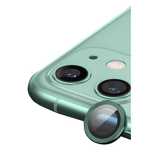 iPhone 12 Raze Metal Kamera Lens - Ye�il