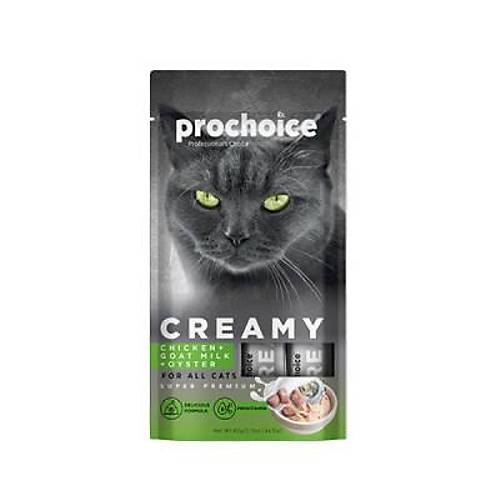 Creamy Tavuklu Ke�i S�tl� ve �stiridyeli S�v� Kedi �d�l Mamas� 4x15 Gr
