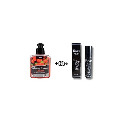 �ilek Aromal� Cinsel Masaj Ya�� 100 ML + Eros Gec�kt�r�c� Dikle�tirici Sprey 20 ML