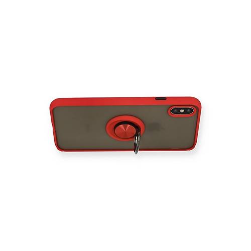 iPhone X K�l�f Montreal Y�z�kl� Silikon Kapak - K�rm�z�