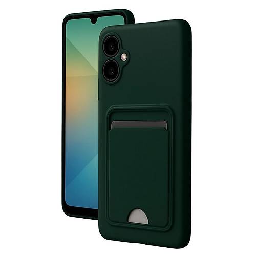 Galaxy A07 4G Kelvin Kartvizitli Silikon - Koyu Ye�il