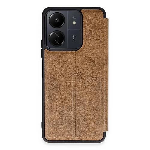 Redmi 13C K�l�f Flip Cover - Taba