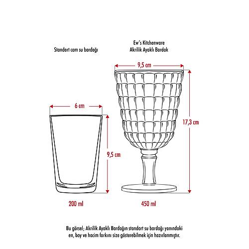 Allegra Siyah Kadeh Bardak - 450 ml Tekli Akrilik Malzeme - Cam De�ildir K�r�lmaya Dayan�kl�