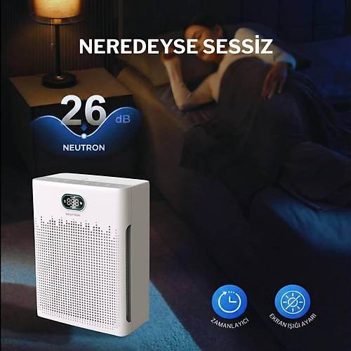 Hepa 13 Filtreli Hava Temizleyici, 3 Katmanl� Filtre, Ak�ll� Hava Temizleme Cihaz�, 250 m�
