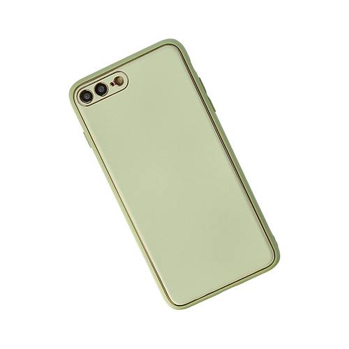 iPhone 7 Plus K�l�f Coco Deri Silikon Kapak - A��k Ye�il