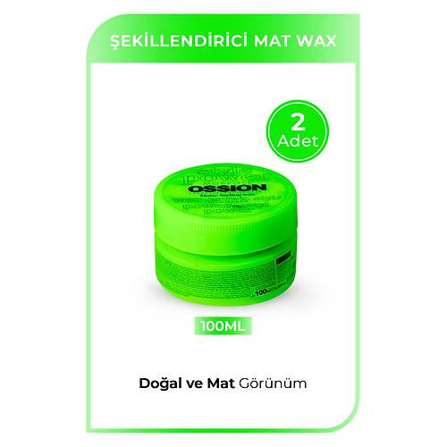 Ossion Mat Wax 100 Ml Ye�il