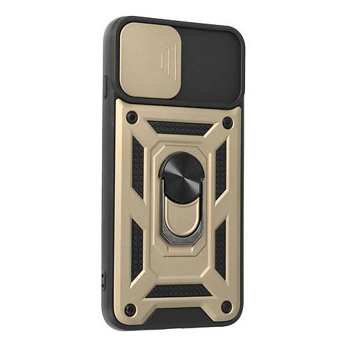 iPhone 7 Plus K�l�f Pars Lens Y�z�kl� Silikon - Gold