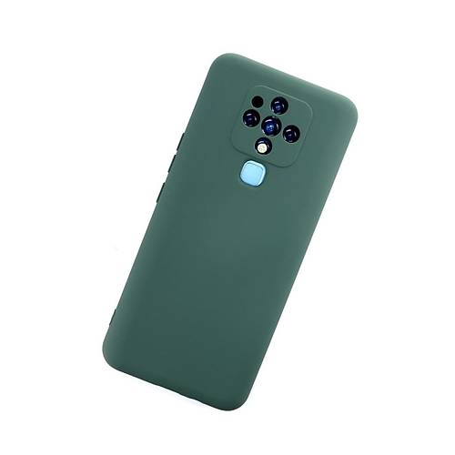 Camon 16 K�l�f Nano i�i Kadife Silikon - Koyu Ye�il