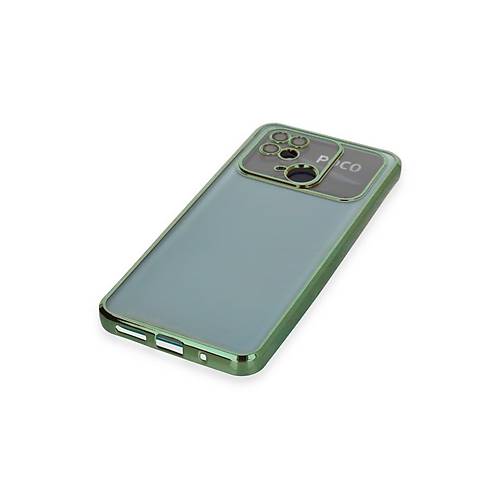 Redmi 10C K�l�f Razer Lensli Silikon - Ye�il