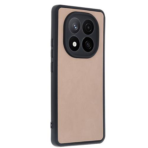 Redmi Note 14 Pro 5G K�l�f Aras Deri Kapak - Pudra