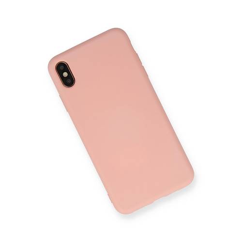 iPhone X K�l�f Nano i�i Kadife Silikon - Pudra