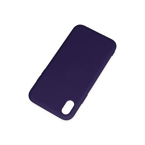 iPhone XR K�l�f Nano i�i Kadife Silikon - Mor