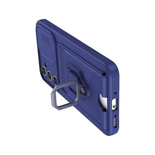 Galaxy A36 K�l�f Zuma Kartvizitli Y�z�kl� Silikon - Lacivert