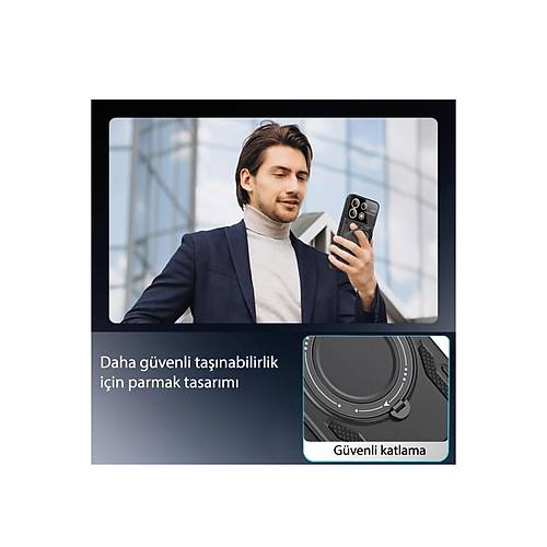 Realme C55 K�l�f Joy Lens Standl� Kapak - K�rm�z�