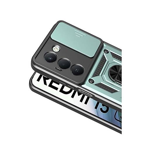 Redmi 15 4G Pars Lens Y�z�kl� Silikon - Ye�il