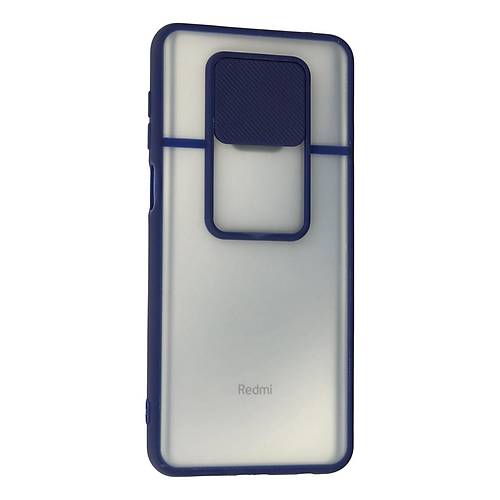 Redmi Note 9 Pro K�l�f Palm Buzlu Kamera S�rg�l� Silikon - Lacivert