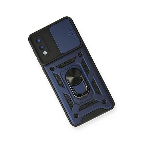 Galaxy A02 K�l�f Pars Lens Y�z�kl� Silikon - Lacivert