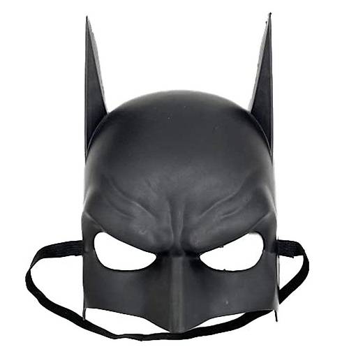 Siyah Renk �ocuk Boy Arkadan Lastikli Batman Maskesi A Kalite 20x14 cm