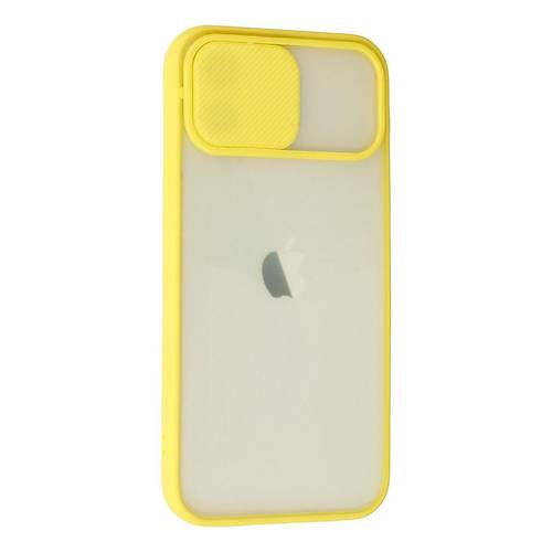 iPhone 12 K�l�f Palm Buzlu Kamera S�rg�l� Silikon - Sar�