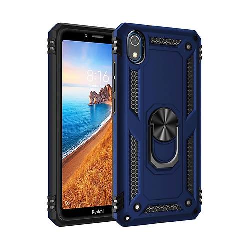 Redmi 7A K�l�f Sofya Y�z�kl� Silikon Kapak - Lacivert