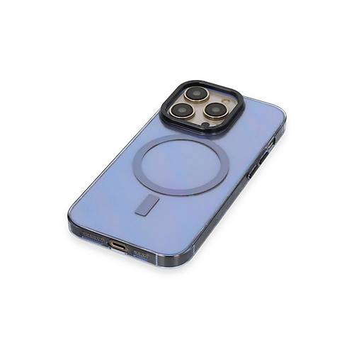 iPhone 14 Pro Max K�l�f Anka PC Magneticsafe Sert Metal Kapak - Sierra Blue