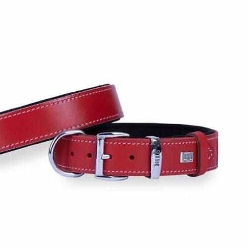 Konfor Deri K�pek Boyun Tasmas� K�rm�z� 3,5x52 60 Cm