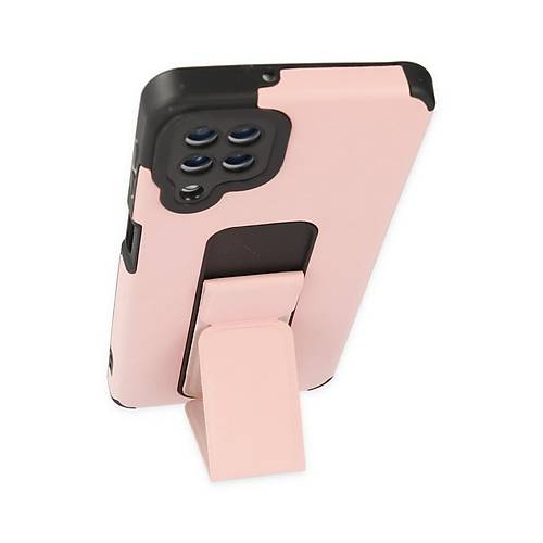 Galaxy A22 K�l�f Mega Standl� Silikon - Pudra