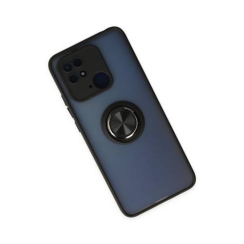 Redmi 10C K�l�f Montreal Y�z�kl� Silikon Kapak - Siyah