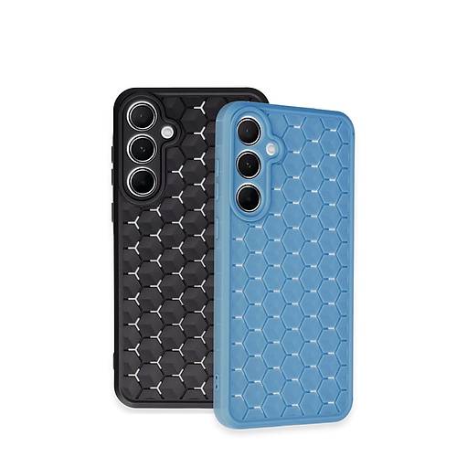 Galaxy A25 5G K�l�f Petek Silikon Kapak - Mavi