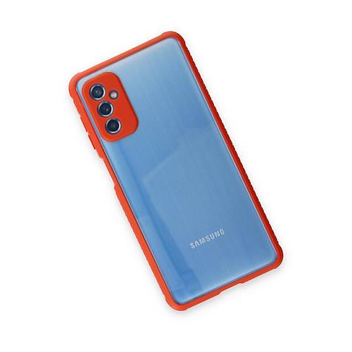 Galaxy M52 5G K�l�f Miami �effaf Silikon - K�rm�z�